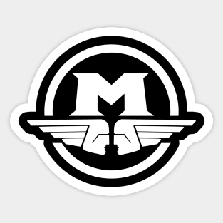 Retro Motobecane logo white print Sticker